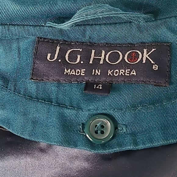 J.G, HOOK SZ 14 64% Cotton 40% Poly trench coat with removeable lining - Picture 8 of 15